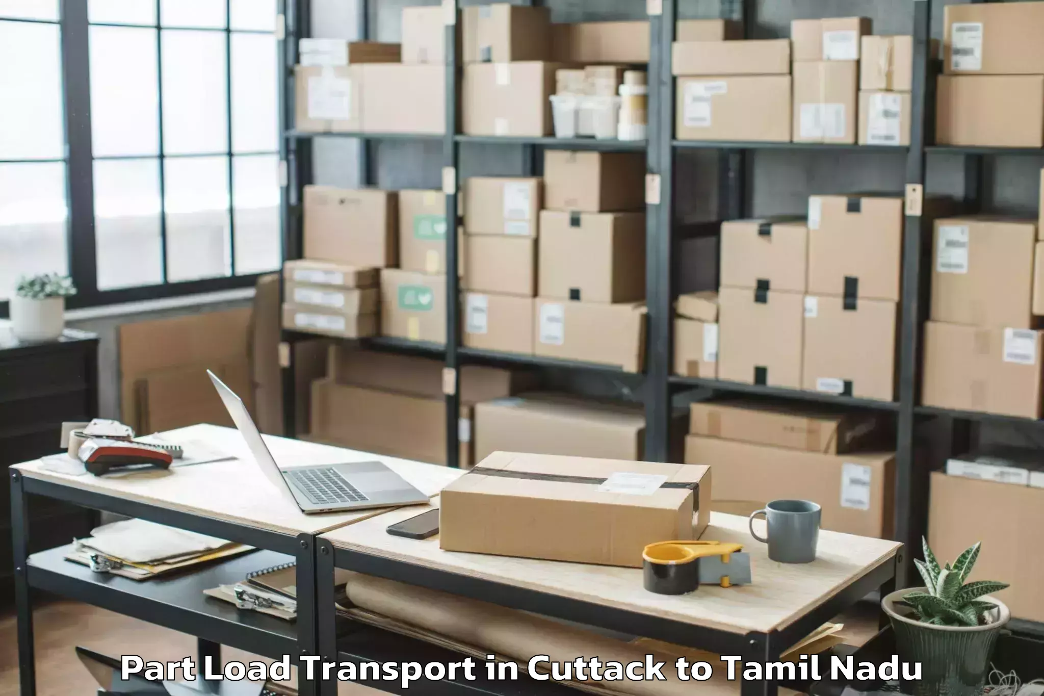 Trusted Cuttack to Salem Airport Sxv Part Load Transport